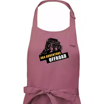 Kuchyňská zástěra 4x4 adventure offroad - Pánská zástěra na vaření - Univerzální velikost ( Starorůžová )