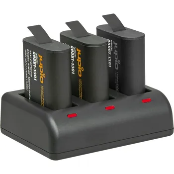 Set Jupio 2x Enduro Battery GoPro HERO 13 AHDBT-1301 / CPSS1B 1900mAh + Compact USB Triple Charger CGP1007