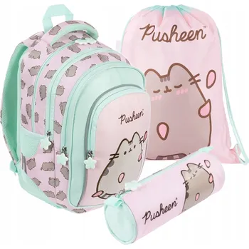 Dívčí Školní batoh Pusheen Pink SET