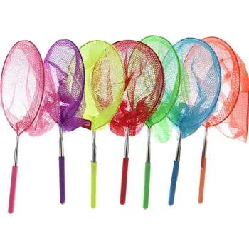 Podběrák Síťka na motýly teleskopická 19cm dětský podběrák na ryby 7 barev kov | 406886