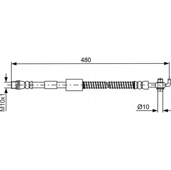 Brzdová hadice Bosch 1 987 481 687 Flexibilní brzdová hadice