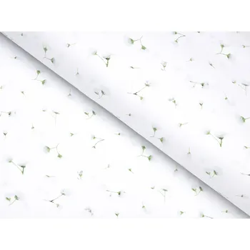 Bavlněná látka/plátno Sandra SA-424 Drobná kvítka na bílém - šířka 145 cm