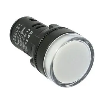 Dioda Kontrolka kulatá 230V LED bílá 29mm HADEX