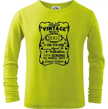 Dětská móda Vintage Etiketa - 2007 - Triko dětské Long Sleeve - 158 cm/12 let ( Limetková )