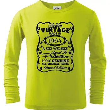 Dětská móda Vintage Etiketa - 1964 - Triko dětské Long Sleeve - 146 cm/10 let ( Limetková )