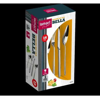 Příbor Lamart LT5040 16dílná jídelní sada příborů BELLA