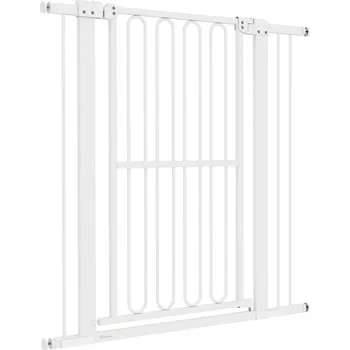 Dětská zábrana Bezpečnostní branka do dveří pro psy, 76-104 cm | bílá