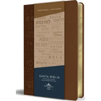 Biblia Rvr60 Letra Grande Tama?o Manual, Simil Piel Canela Con Nombres de Dios / Spanish Bible Rvr60 Handy Size Large Print Leather Soft Brown with Na (Brožovaná)