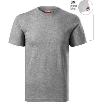 Pánské oblečení RIMECK® Malfini / Rimeck Base R06 – unisex pracovní tričko, 160 g, lehčí a prodyšné, ideální do teplejších dnů Barva: tmavě šedý melír 12 (brand label), Velikost: M