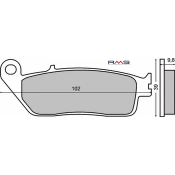 Brzdová destička Brzdové destičky RMS 225102640 organické