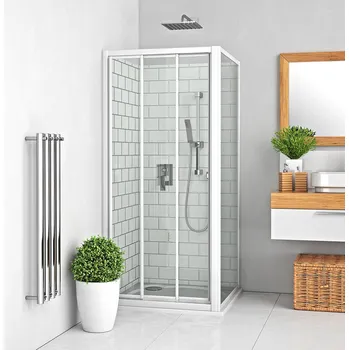 Roth LEGA LINE PD3N+LLBD Sprchový kout obdélníkový 80x75 cm Profil: Bílá, Sklo: Hladké čiré