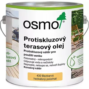 Olej na dřevo Osmo protiskluzový terasový olej 430 bezbarvý 750ml