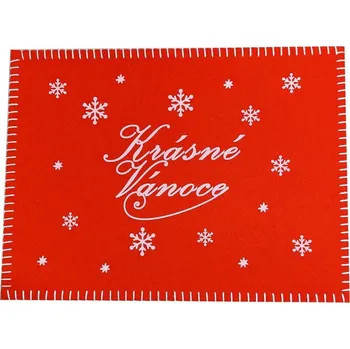 prostírání Prostírání filcové - Krásné Vánoce červené 40 x 30cm 1000802B