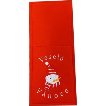 Vánoční dekorace Kapsa na příbory filcová - Veselé Vánoce 2ks 1000805
