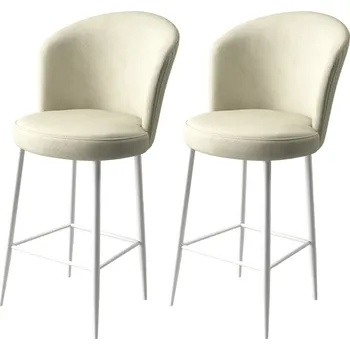 Barová židle Sada barových židlí Alte Cream and White, 2 ks, krémová