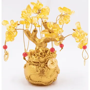 Milujeme Kameny Stromeček štěstí - na pytli bohatství - soška feng shui 535170