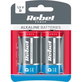 Článková baterie Baterie D (R20) alkalická REBEL Alkaline Power 2ks / blistr BAT0064B
