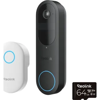 REOLINK bezpečnostní video zvonek D340B + Chime + 64GB microSD
