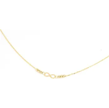Náhrdelník Dámský náhrdelník ze žlutého zlata s nekonečnem ZLNAH161F 42-45 cm + DÁREK ZDARMA
