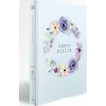 Populárně naučná literatura pro dospělé Biblia Rvr60 Letra Grande Tama?o Manual, Tapa Dura Con Nombres de Dios, Flores Azul / Spanish Bible Rvr 1960 Handy Size LP Hc with Names of God, Blue (Pevná)