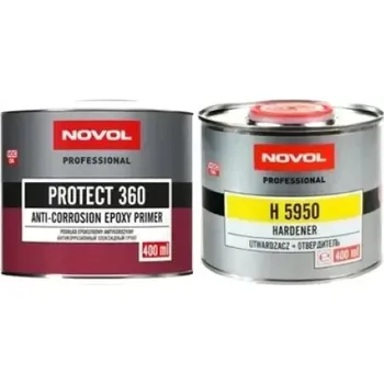 Odrezovač NOVOL PROTECT 360 - Epoxidový antikorozní podklad černý 400ml + Tužidlo 400ml