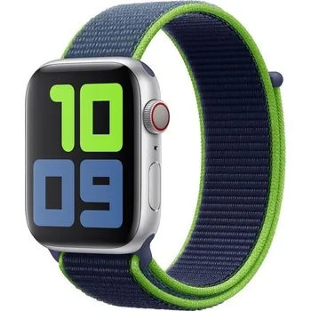 Řemínek na hodinky Nylon řemínek pro Apple Watch 38-41mm - blue / lime