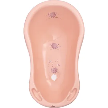 koupací vanička MALTEX Vanička se zátkou Sloník Minimal 84 cm - peach rose