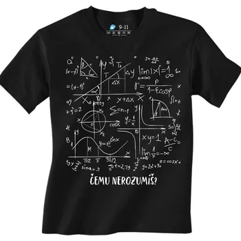 Chlapecké tričko Dětské tričko Čemu nerozumíš? Matematické rovnice (Velikost: 5-6, Barva: Černá)