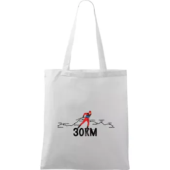 30km po Jizerkách - Taška bavlněná - 42 x 38 cm ( Bílá )