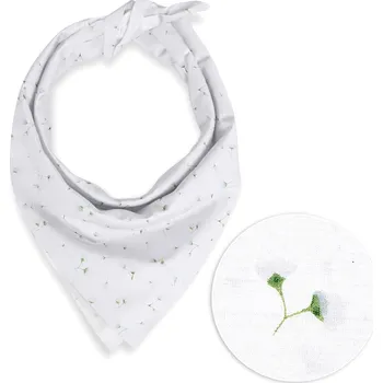 Bavlněný šátek Sandra SA-424 Drobná kvítka na bílém 55 x 55 cm