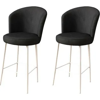 Barová židle Sada barových židlí Alte Black and White, 2 ks, černá