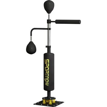 Boxovací pytel Volně stojící boxovací pytel se 2 reflexními míči | černý