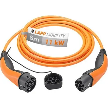 Nabíječka autobaterie Kabel nabíjecí LAPP 61785 typ 2 11kW 20A 3 fáze 5m pro elektromobil