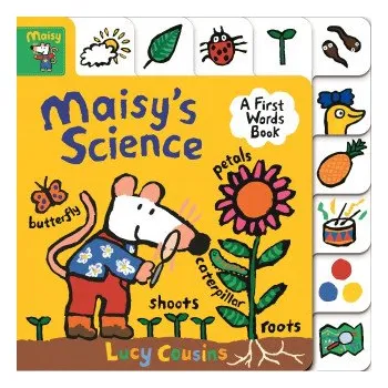 První čtění Maisy's Science: A First Words Book (Lucy Cousins)(Leporelo)