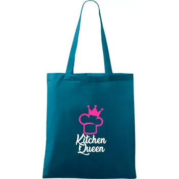 Kitchen Queen - Kuchařka - Taška bavlněná - 42 x 38 cm ( Petrolejová )