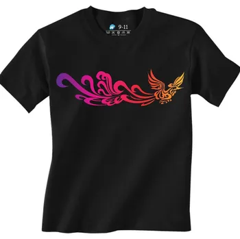 Chlapecké tričko Dětské tričko Ohnivý návrat Fénixe (Velikost: 7-8, Barva: Černá)