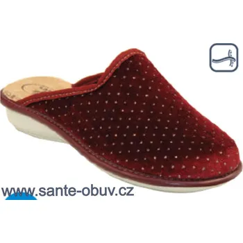 Dámská zdravotní obuv SANTÉ LX/9045 BORDO domácí obuv, papuče vel.37-42, --- - 39