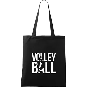 Volleyball nápis - Taška bavlněná - 42 x 38 cm ( Černá )