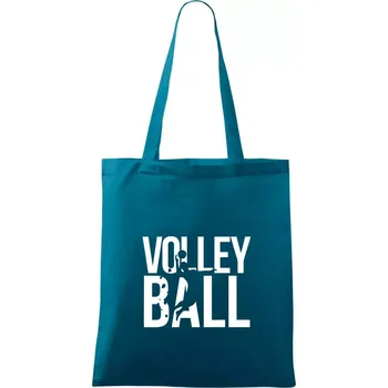Volleyball nápis - Taška bavlněná - 42 x 38 cm ( Petrolejová )