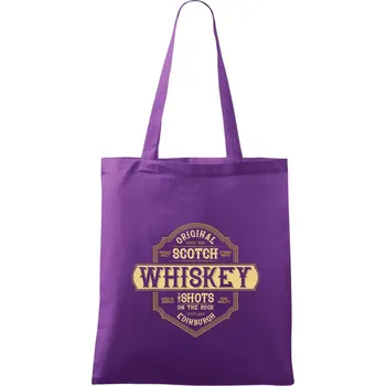 Original whiskey etiket - Taška bavlněná - 42 x 38 cm ( Fialová )