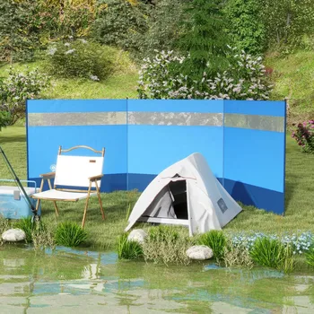 Stínicí technika Zástěna proti větru, 440 x 140 cm | modrá