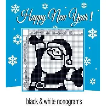 Cizojazyčná kniha Happy New Year ! Black & white nonograms. (Vadim Teriokhin)(Brožovaná)