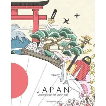 Kniha Japan Coloring Book for Grown-Ups 1 (Nick Snels)(Brožovaná)