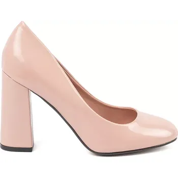 Dámské lodičky Krásné lodičky Jasnobeżowy dámské na širokém podpatku 38