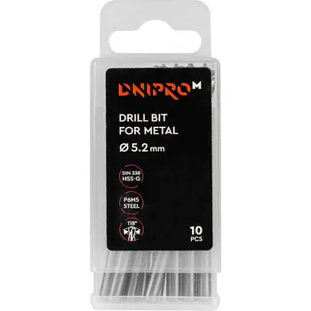 Vrták Vrták do kovu P6M5 BOX (5,2 mm) 10 ks Dnipro-M
