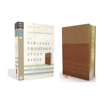 Populárně naučná literatura pro dospělé NIV, Biblical Theology Study Bible, Imitation Leather, Tan/Brown, Comfort Print: Follow God's Redemptive Plan as It Unfolds Throughout Scripture (D. A. Carson)(Kniha)