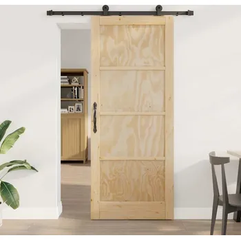 Interiérové dveře vidaXL Posuvné dveře ORKDAL Hnědá 86 x 211 cm Masivní borové dřevo [3333456]