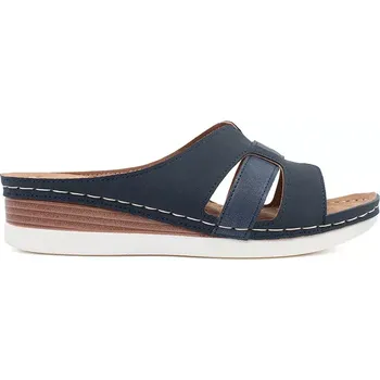 Dámské pantofle Výborné nazouváky modré dámské na klínku 37