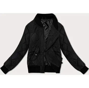 Krátká černá dámská bunda typu bomber J Style (16M9227-392) odstíny černé L (40)