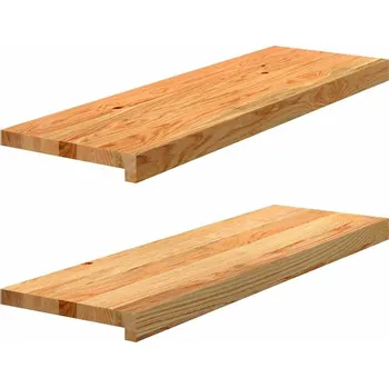 Parapet vidaXL Okenní parapety 2ks tmavě hnědé 80x30x2 cm masivní dub [4009110] Barva: světle hnědá